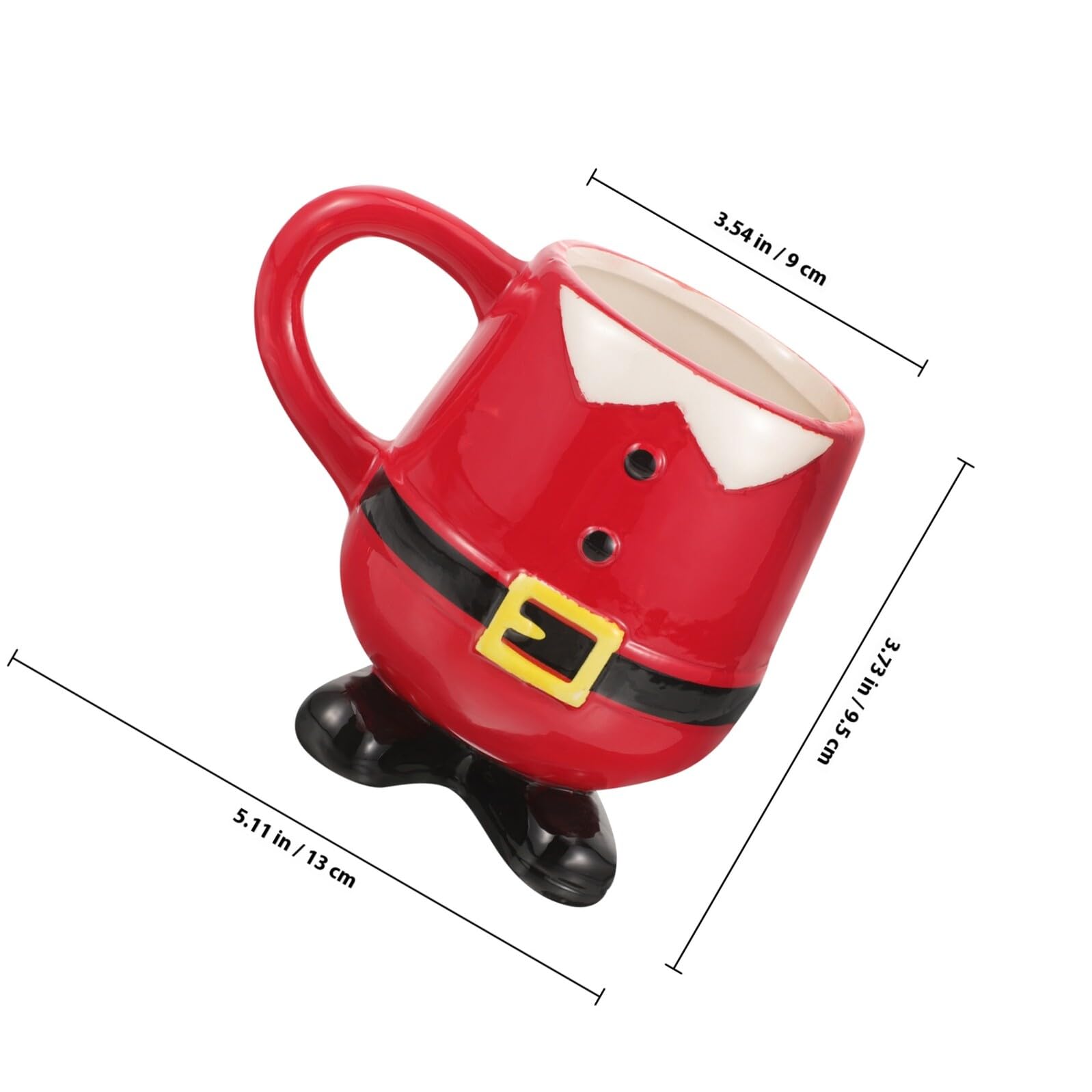 VALICLUD Copa de Papá Noel Taza Navideña Adorable de Cerámica para Fiesta de Navidad Diseño de Papá Noel Obsequio Navideño Hogar