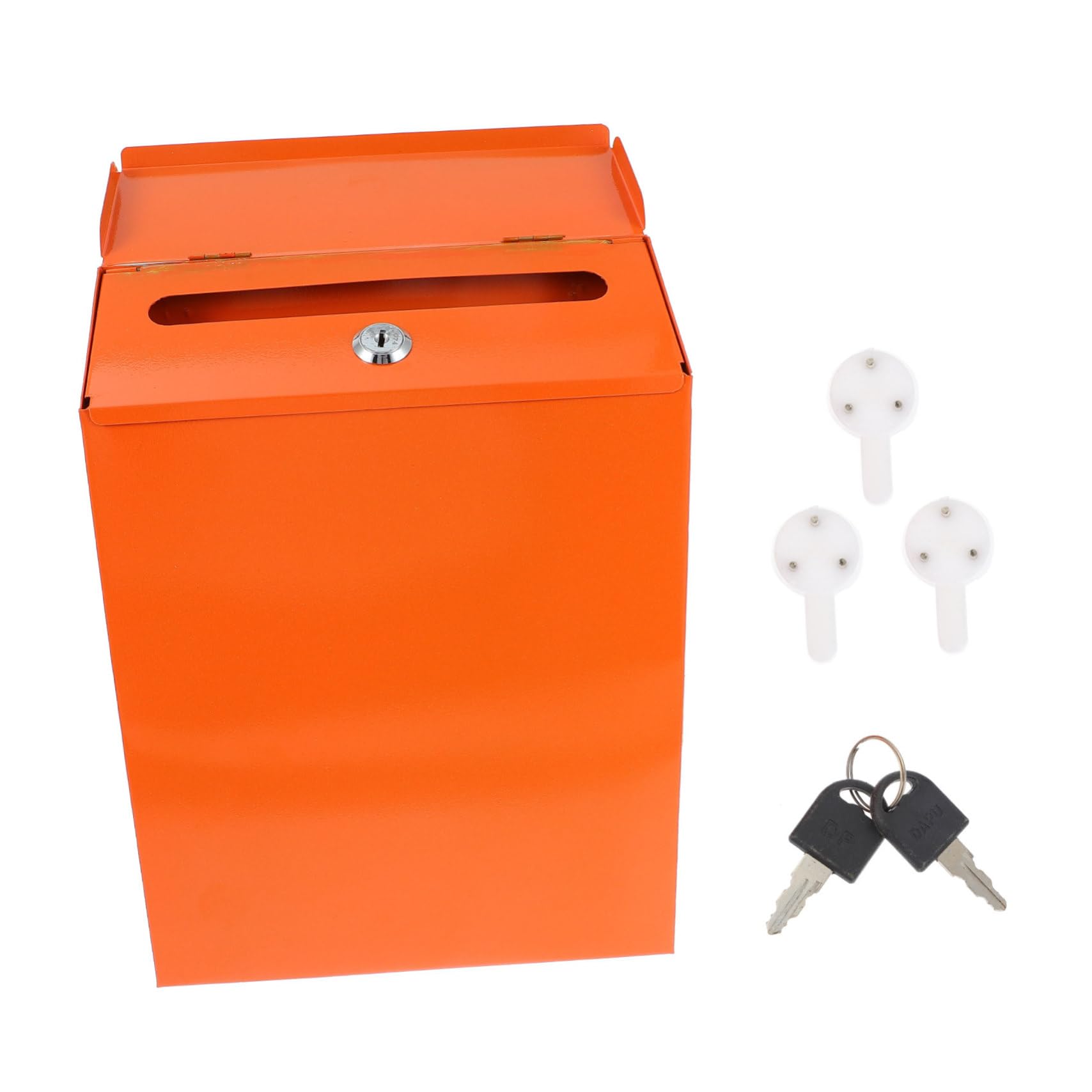 VOSAREA Vintage Weatherproof Orange Wall Mounted Mailbox - Metal
