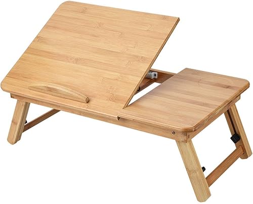 Miniatura 5 de Laptop Table Bamboo Wooden Laptop Sofa Couch Office Stand Stand for Desks and Beds (50 * 30 Without Drawer)