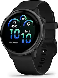 Garmin Relógio Vivoactive 6 Preto 43mm com Monitor Cardíaco de Pulso e GPS