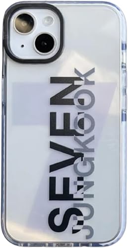 Jungkook - Funda para teléfono JK Seven compatible con iPhone, funda transparente, mercancía B-TS Merch Kpop Goods K-pop Bangtan Boys Army (iPhone Jungkook - Funda para teléfono JK Seven compatible con iPhone, funda transparente, mercancía B-TS Merch Kpop Goods K-pop Bangtan Boys Army (iPhone