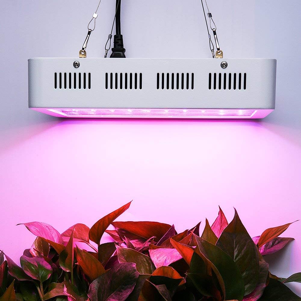 LED Grow Light 600W Adiding Full Spectrum Plants Growing Lamps for Indoor Plants Greenhouse Hydroponic Aquatic Veg Herbs Seedling Flower Growing Dual-Chip with Hanger Rope FCC White