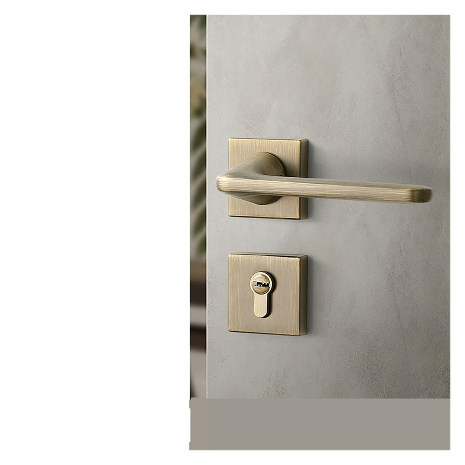 Serrure de porte intérieure en bronze pour chambre et pièce de vie