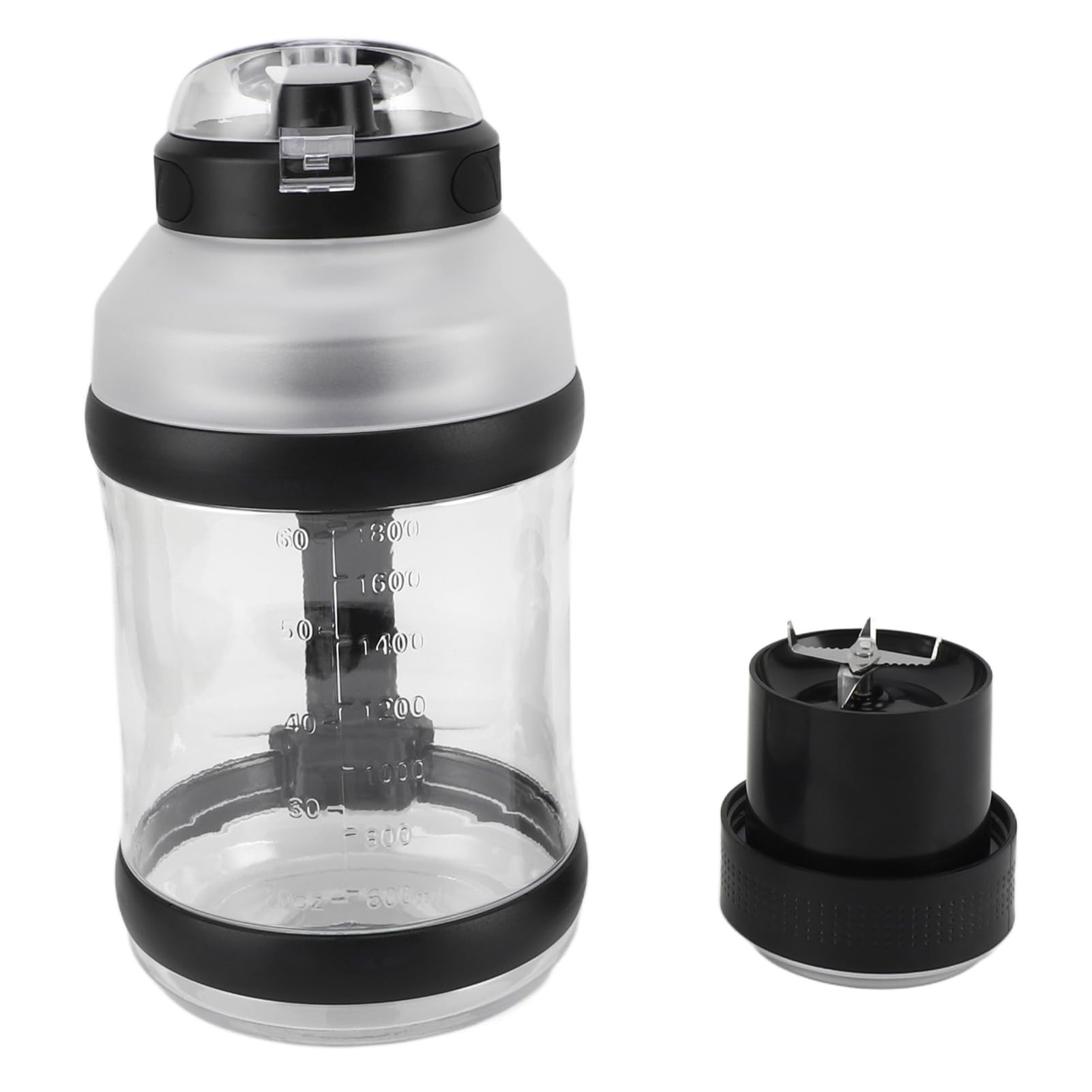 FTVOGUE Frullatore Portatile da 2L 18000 Giri/min Ricaricabile USB per Frullati e Smoothie (BLACK)