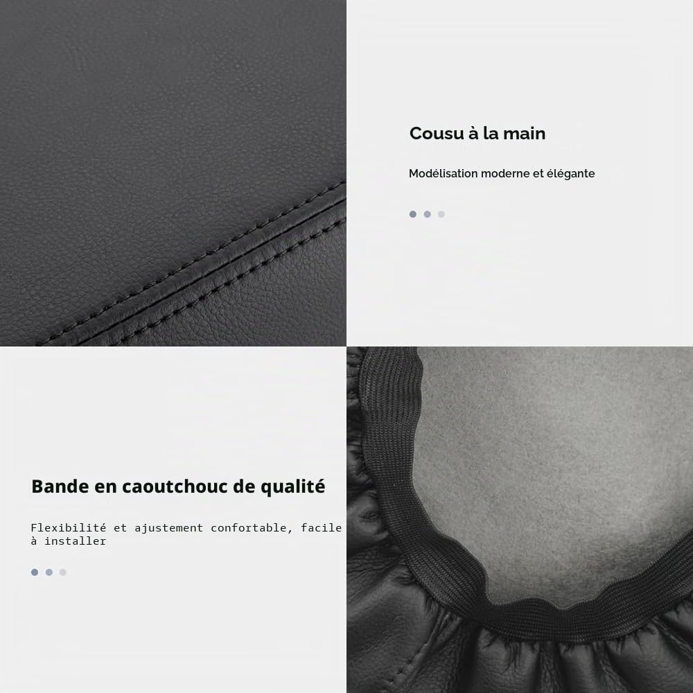 Housse pour Accoudoir Voiture, pour Renault Kangoo 2007-2018 Facile à Nettoyer Console Centrale Accoudoir Boîte Couverture Tapis Anti-poussière,B-Black