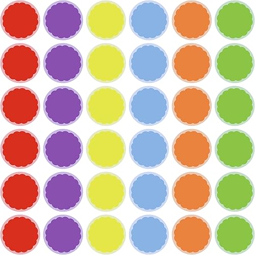 36Pcs 6 Inch Floor Stickers for Classroom, Floor Dots for Line up Markers Self Adhesive Vinyl Floor Decals for Preschool and Kindergarten Elementary Teachers (Classic Style)