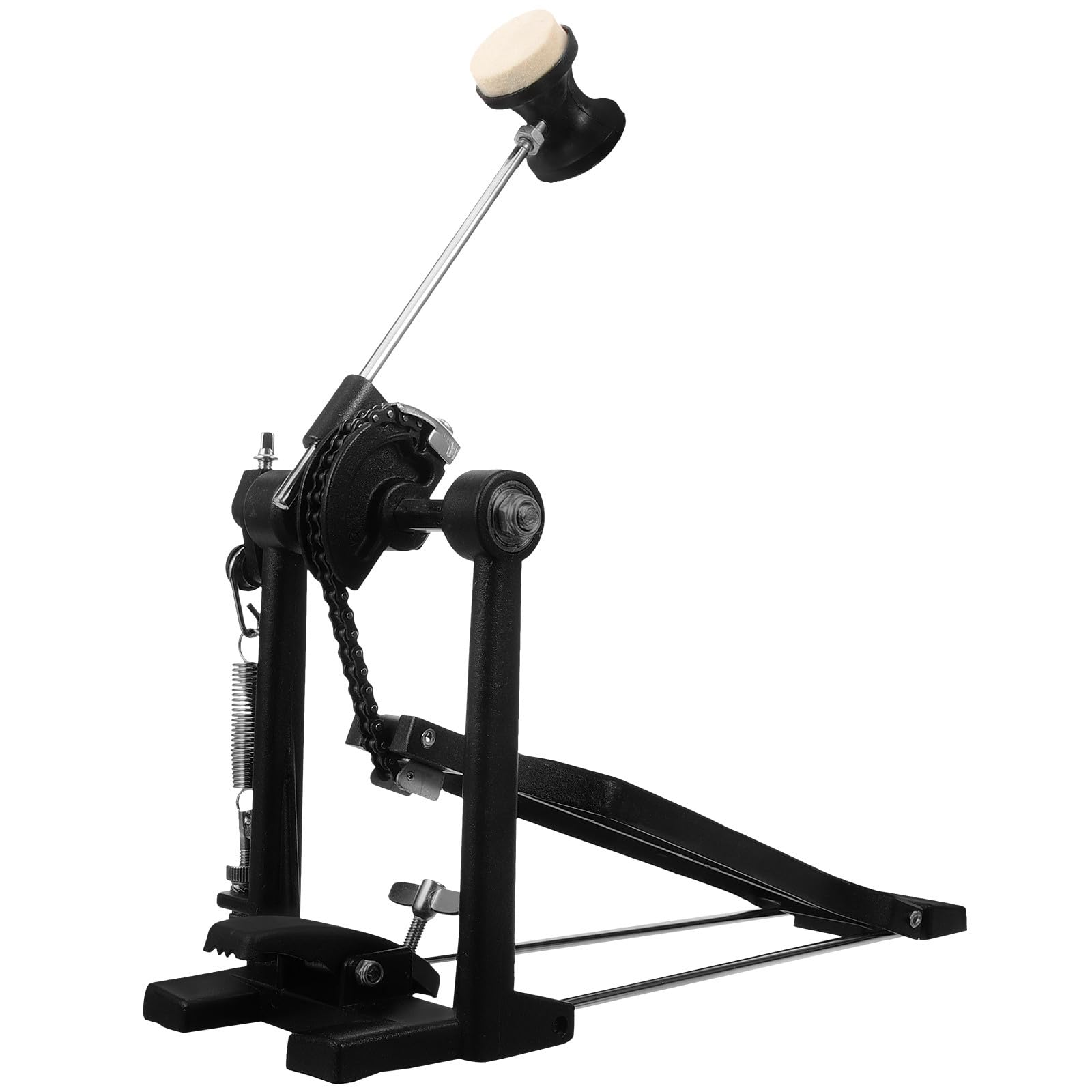 MAGICLULU Pedale per Batteria in Lega di Alluminio Pedale Singolo Design Antiscivolo e Base Allargata Stabile e Regolabile per Tecnica Pratica del Piede
