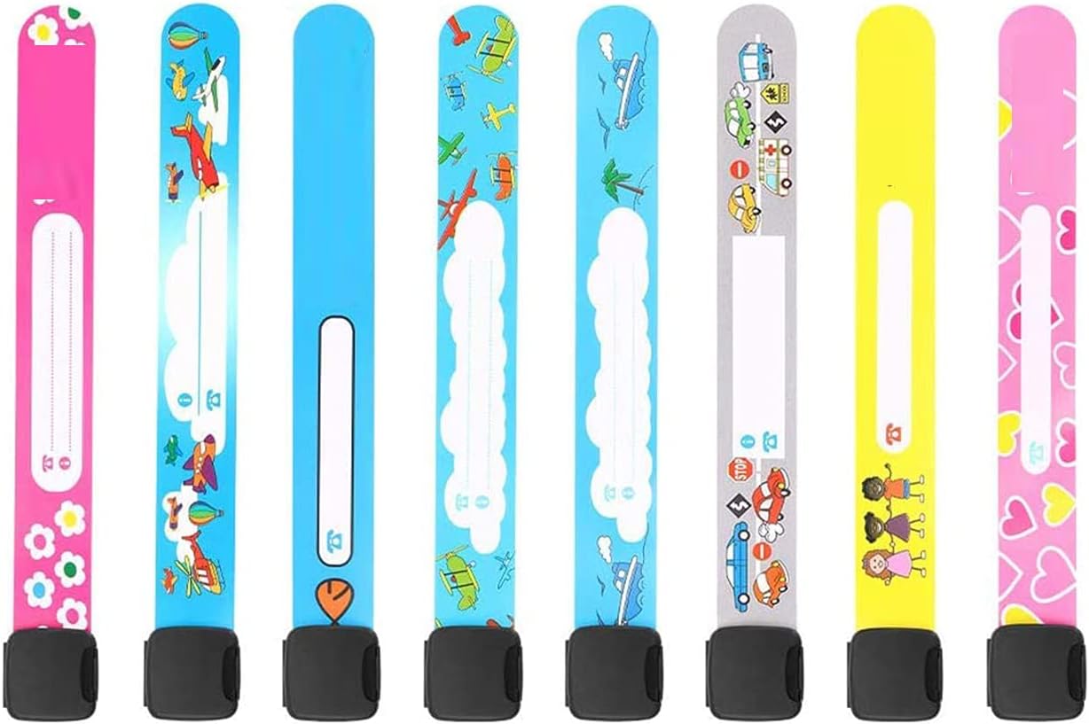 20 PCS Safety Wristband Bracelets for Child,Kids Anti Lost Safety ID Wristbands Reusable Identification Bracelets Adjustable Waterproof ID Band SOS Emergency Bands for Boys and Girls Outdoor Activity