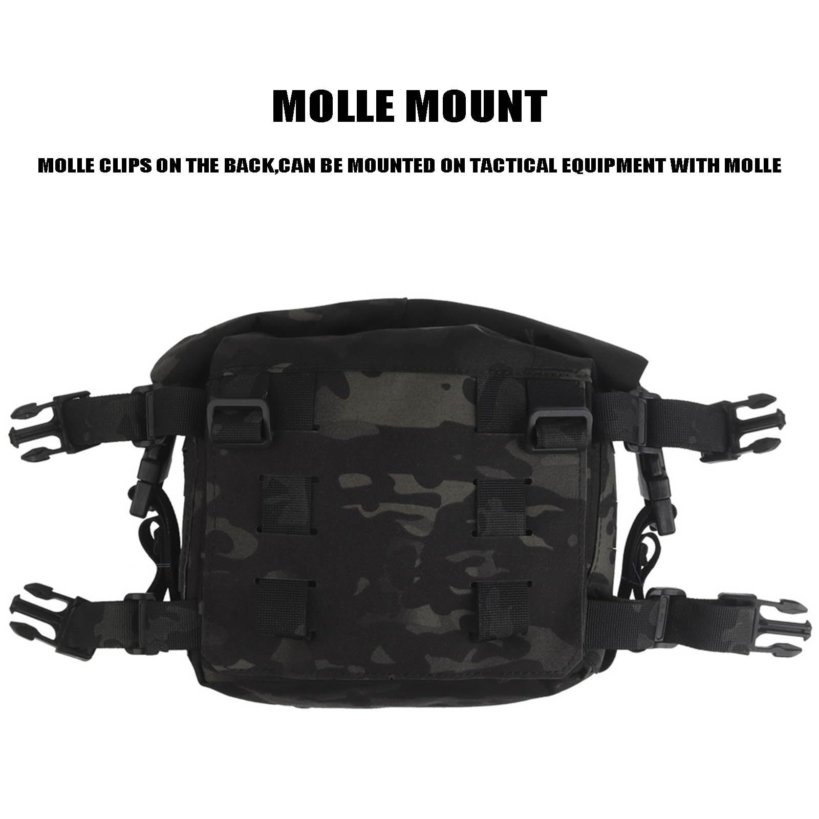 Taktyczna Torba Piersiowa o Dużej Pojemności, Kieszeń Administracyjna MOLLE, Kieszeń Uniwersalna Na Klatkę Piersiową do Kamizelki Placard Split Chest Rig
