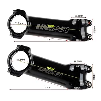 Amazon | 自転車ステム 7 17 35 度 31.8mm 光沢のある超軽量