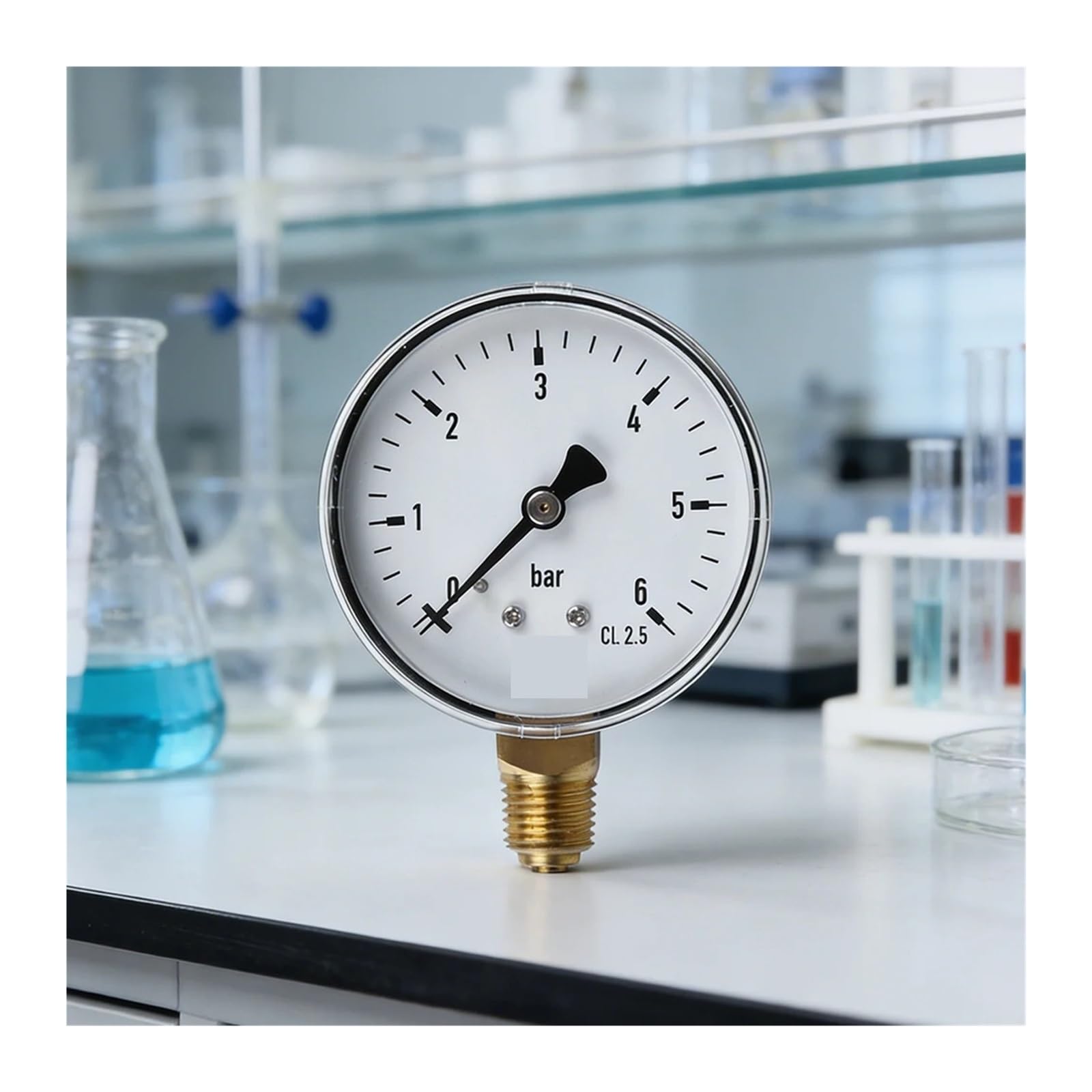 Manómetro de 0-6 Bar, compresor de aire 1/4 NPT, manómetro de presión de alta resistencia, cara 2,3 medición de aire, agua, aceite y Gas