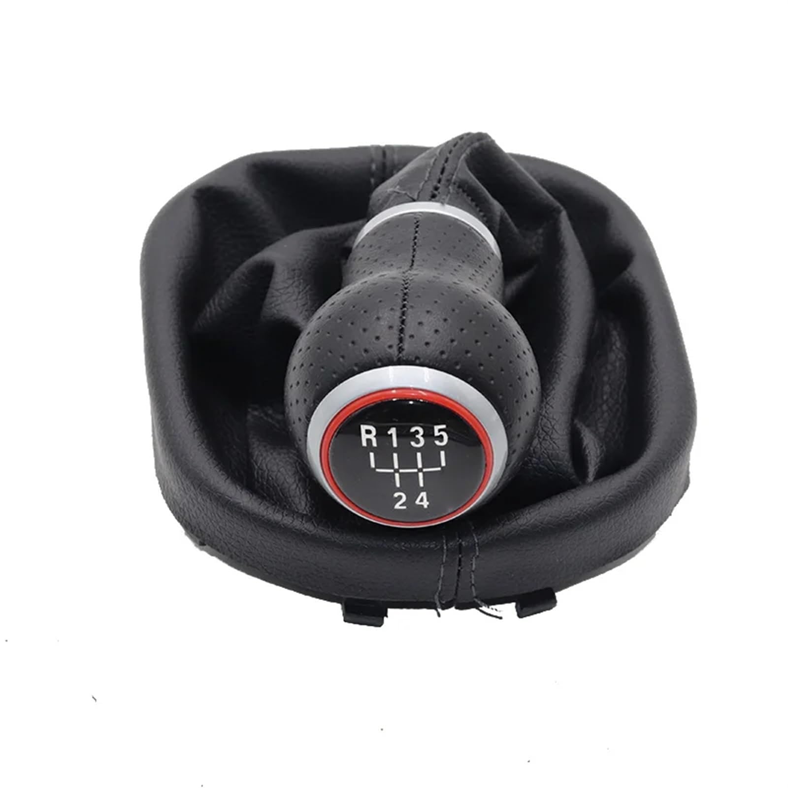 HSUKIHO Car Shift Knob Cover for VW for Touran for Caddy MK2 (2003-2010) (2004-2009) 5/6 Speed Car Shift Gear Knob Lever Gaitor Boot Cover(5 Speed Type 2)
