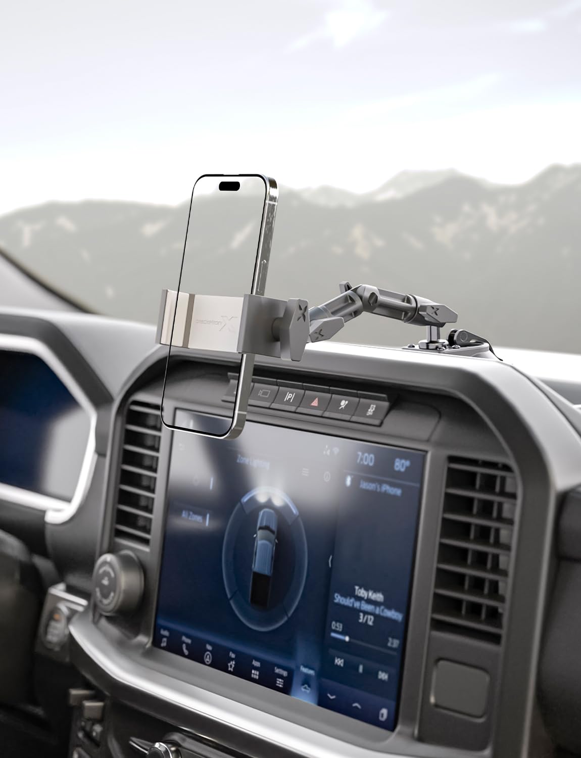 Bracketron HD Phone Dock Pro Soporte de Abrazadera de Metal para salpicadero y Ventana, Soporte de teléfono para Coche, Soporte Universal para teléfono de hasta 3.5 Pulgadas de Ancho
