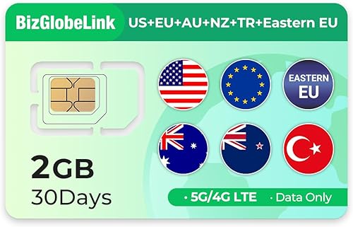 Miniatura 8 de EIOTCLUB Bizglobelink - Tarjeta SIM solo de datos, red de cobertura de roaming internacional y local de EE. UU. para hotspot móvil WiFi portátil 4G