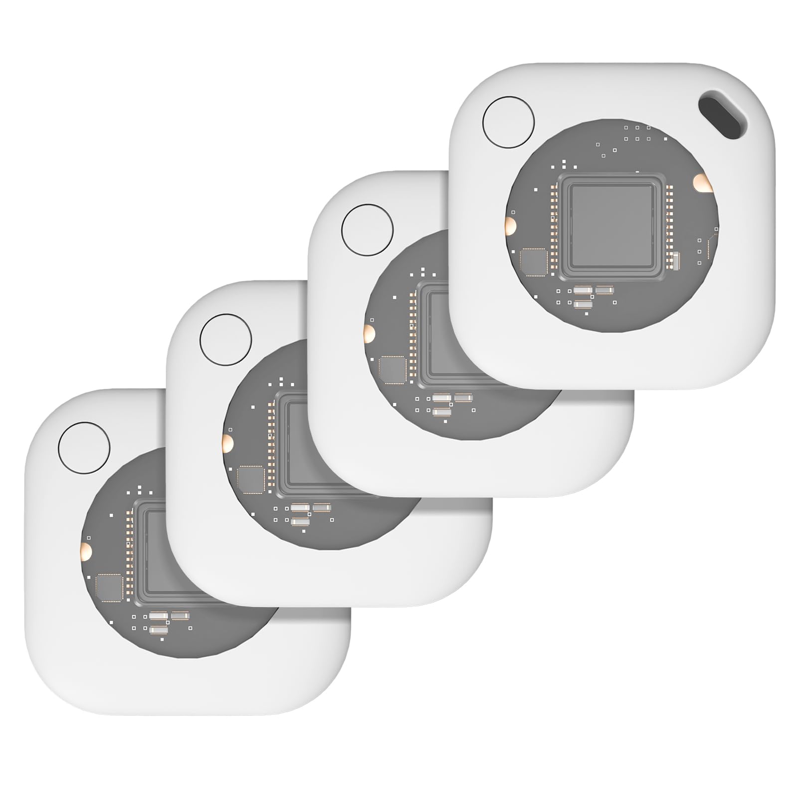 WarmSea air Tags 4 Pack Bluetooth Tracker for iOS Only – Compatible with Apple Find My App, Waterproof GPS Tracker and Key Finder with Sound and Long Battery Life for Wallet, Luggage, Keys