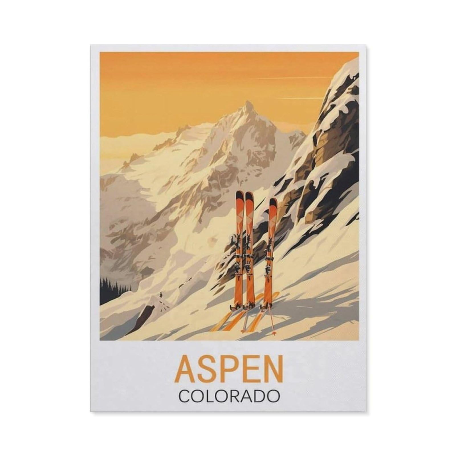 BEAYODKP DIY Diamond Painting，Aspen Ski Colorado（30x40cm）