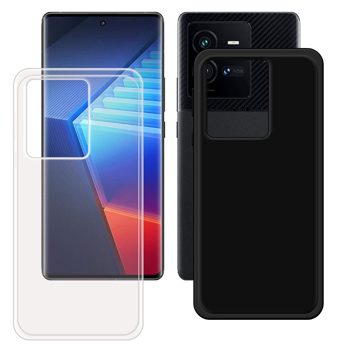 Amazon.com: FZYM Slim Thin Black and Transparent Case for Vivo IQOO 10 Pro,  Soft Protective Phone Cover with Flexible TPU Protection Bumper Shell for  Vivo IQOO 10 Pro (6.78) : Cell Phones