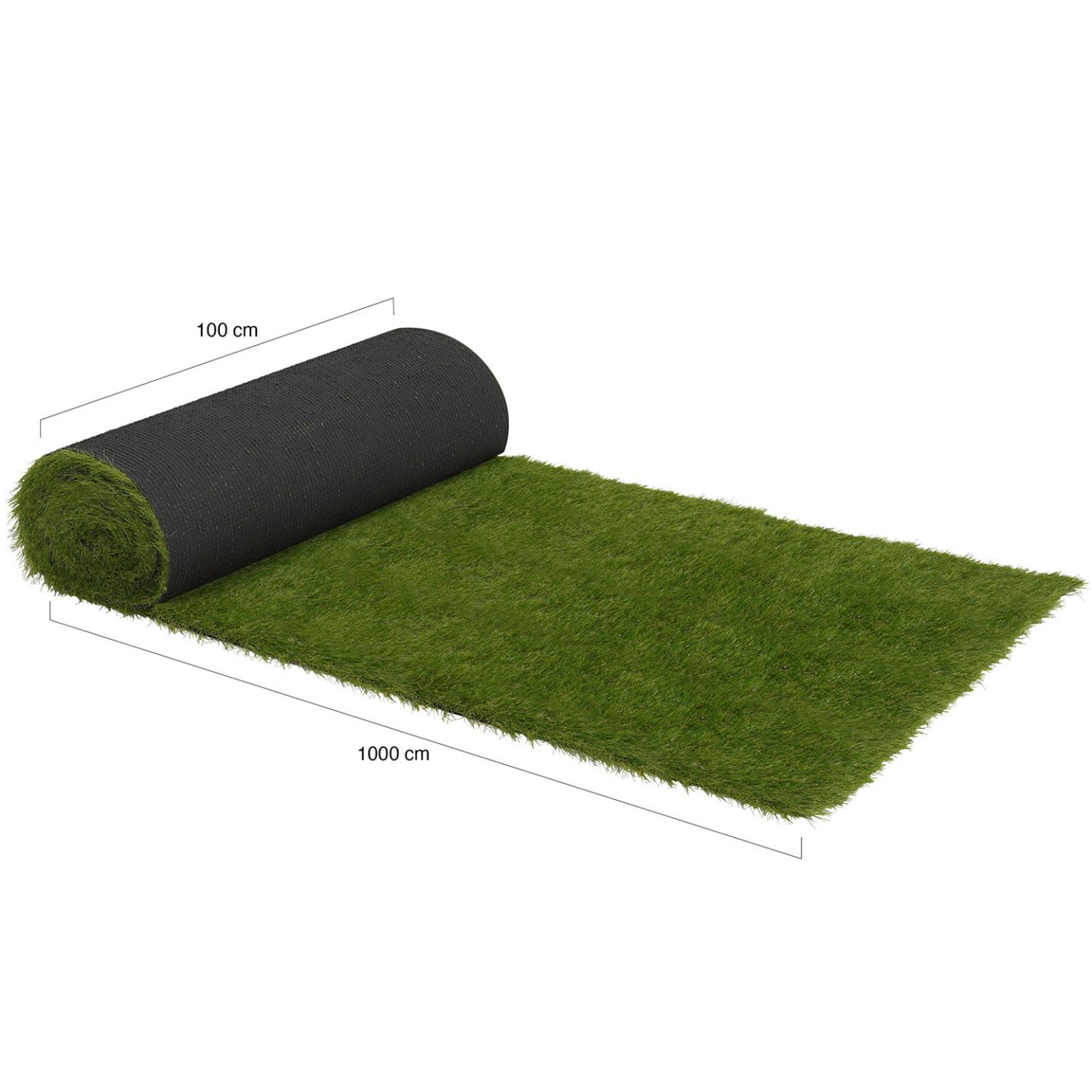 IDMarket - Gazon synthétique artificiel 1x10 M 40 mm d'épaisseur pour jardin et balcon