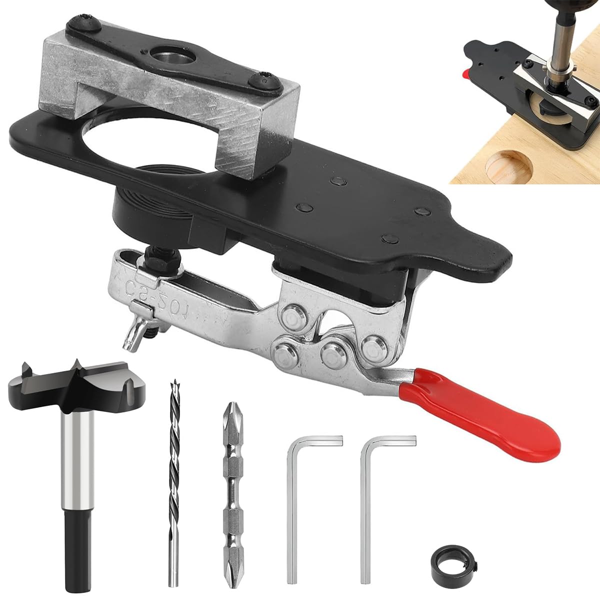 Serplex® Concealed Hinge Jig Carpenter Tool for Wood Work 35mm Woodworking Hole Drilling Guide Concealed Hinge Jig for Kitchen Aluminum Alloy Cabinet Door Hinge Tool Hole Drilling Guide for Woodwork (B0D9VQ1CGS) Amazon Price History, Amazon Price Tracker