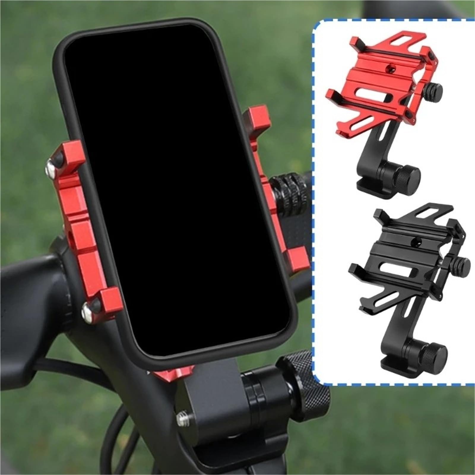 Supporto per Smartphone per Biciclette, Supporto Antiurto per Telefono da Bici per Vari Modelli di Smartphone, Supporto per Telefono da Moto Porta Telefono Manubrio Moto(Black)