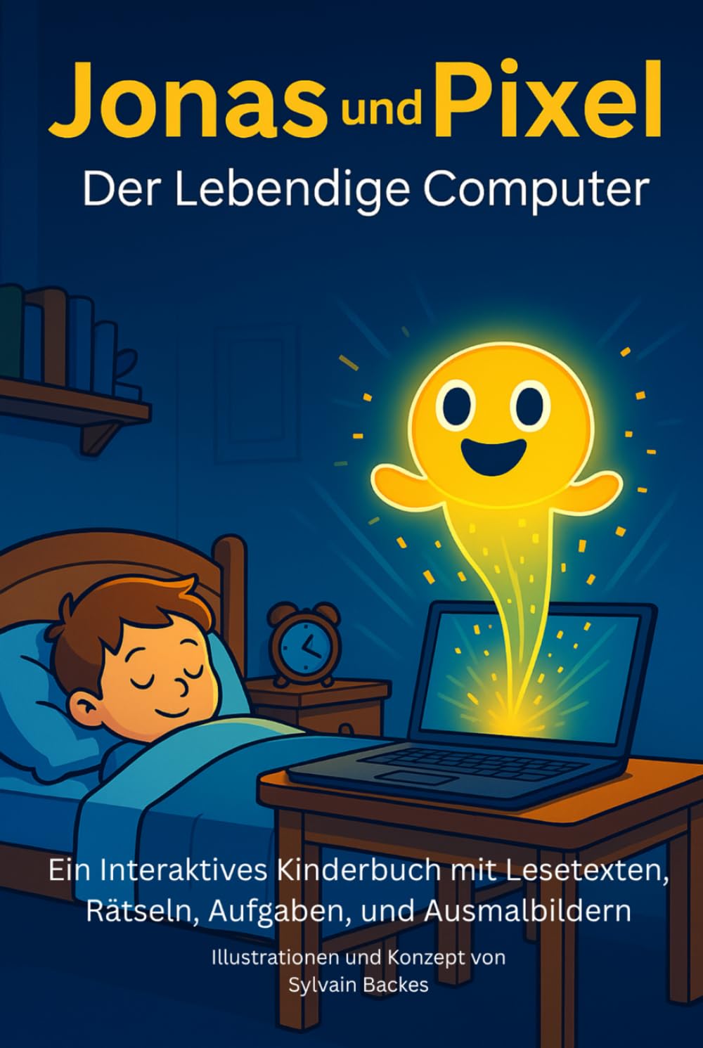 Jonas & Pixel – Der Lebendige Computer.: Ein Interaktives Kinderbuch mit Lesetexten, Rät-seln, Aufgaben, und Ausmalbildern