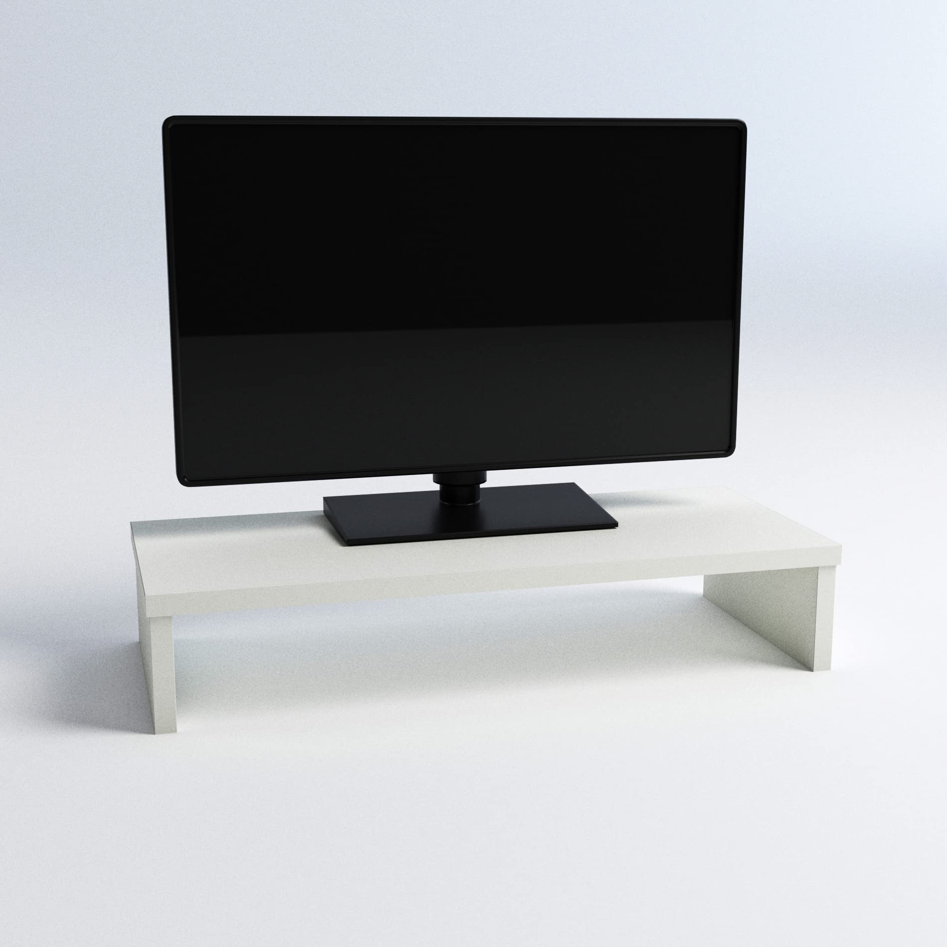 Henor Soporte Monitor y TV de Madera 62 x 26.5 x 12 cm Blanco 50 kg