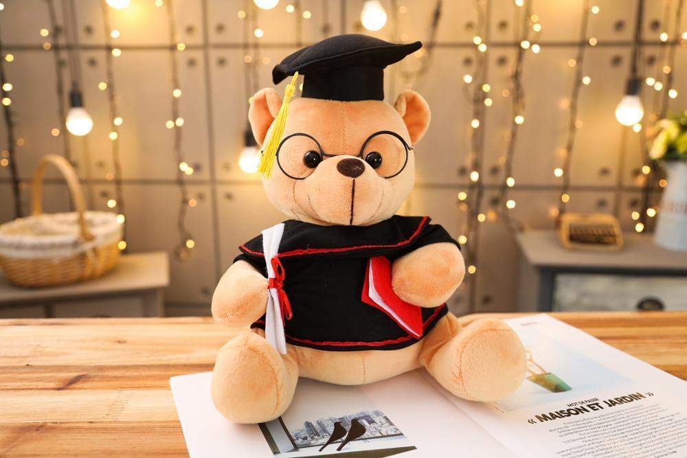 1Pc 18-35Cm Dr. Bear Plush Toy Stuffed Teddy Bear Animal Toys For Kids Funny Graduation Gift For Children Home Decor-18Cm_Brown wenhui