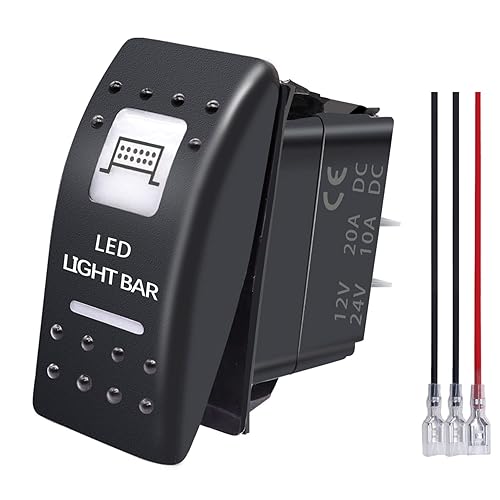 Interruptor basculante de barra de luz LED de 3 pines de encendidoapagado 20A12V 10A24V ATV UTV barra de luz interruptor de palanca láser