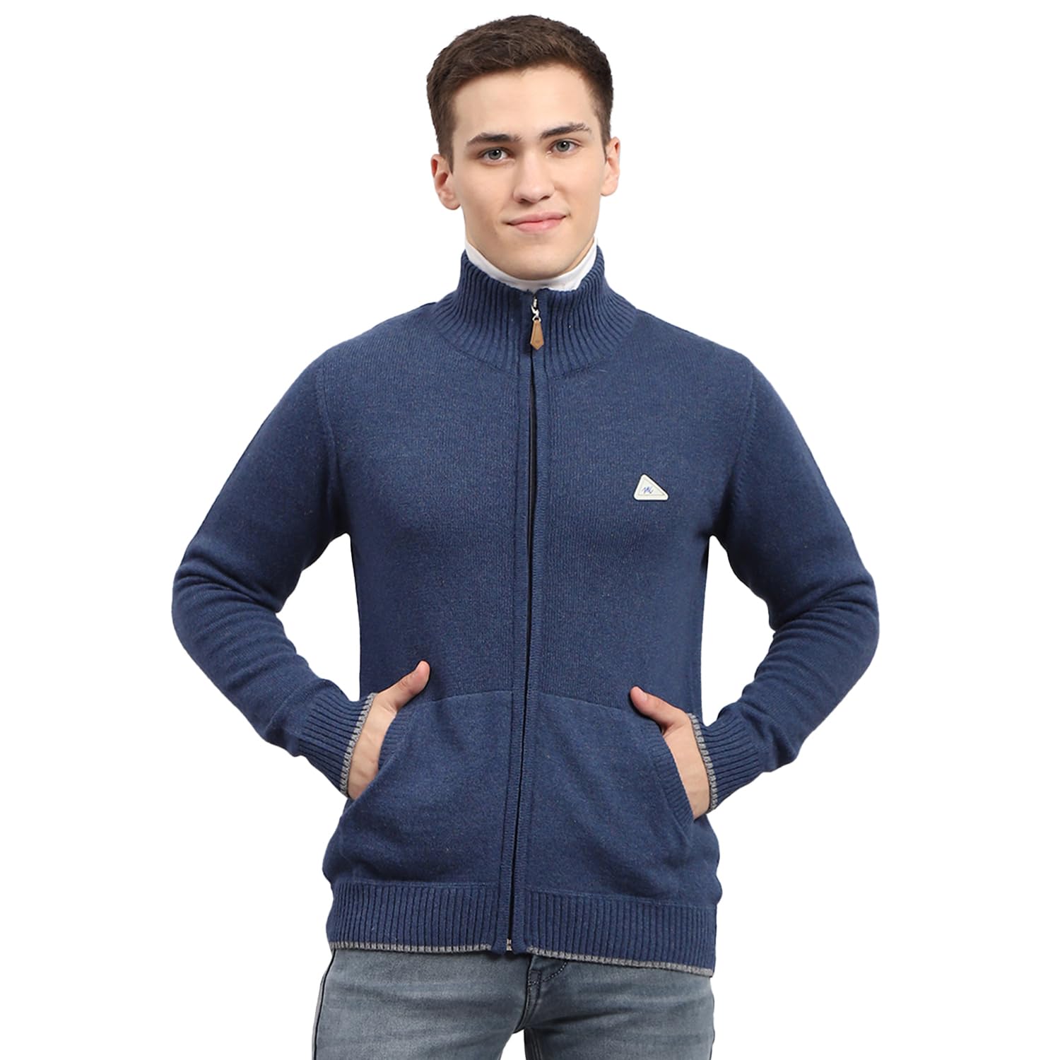 monte carlo Men's Wool Full Sleeves Sweater | Mock Neck | Regular Fit| Solid Pattern |Warm & Stylish Pullover Cardigan for Men-picture-11