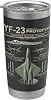 YF-23 Stealth Fighter Military Jet Spec Infographic Olive Stainless Steel Insulated Tumbler