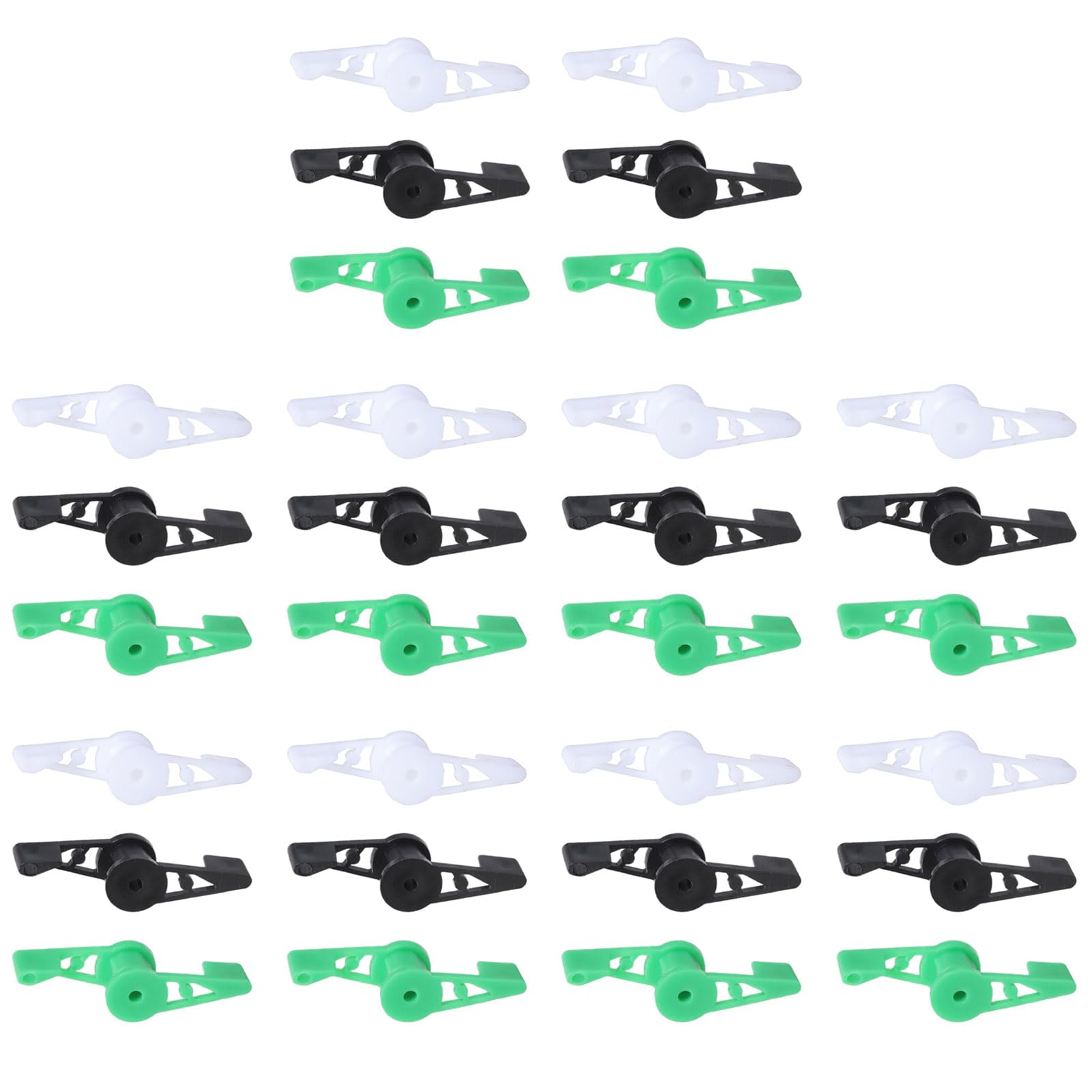Tmboryuu Green/Black/White Pack Of 30 Adjustable Plant Training Clips 360 Degree Bendable Benders For Low Stress Gardening And Growth Control Plant Bender Clips Set