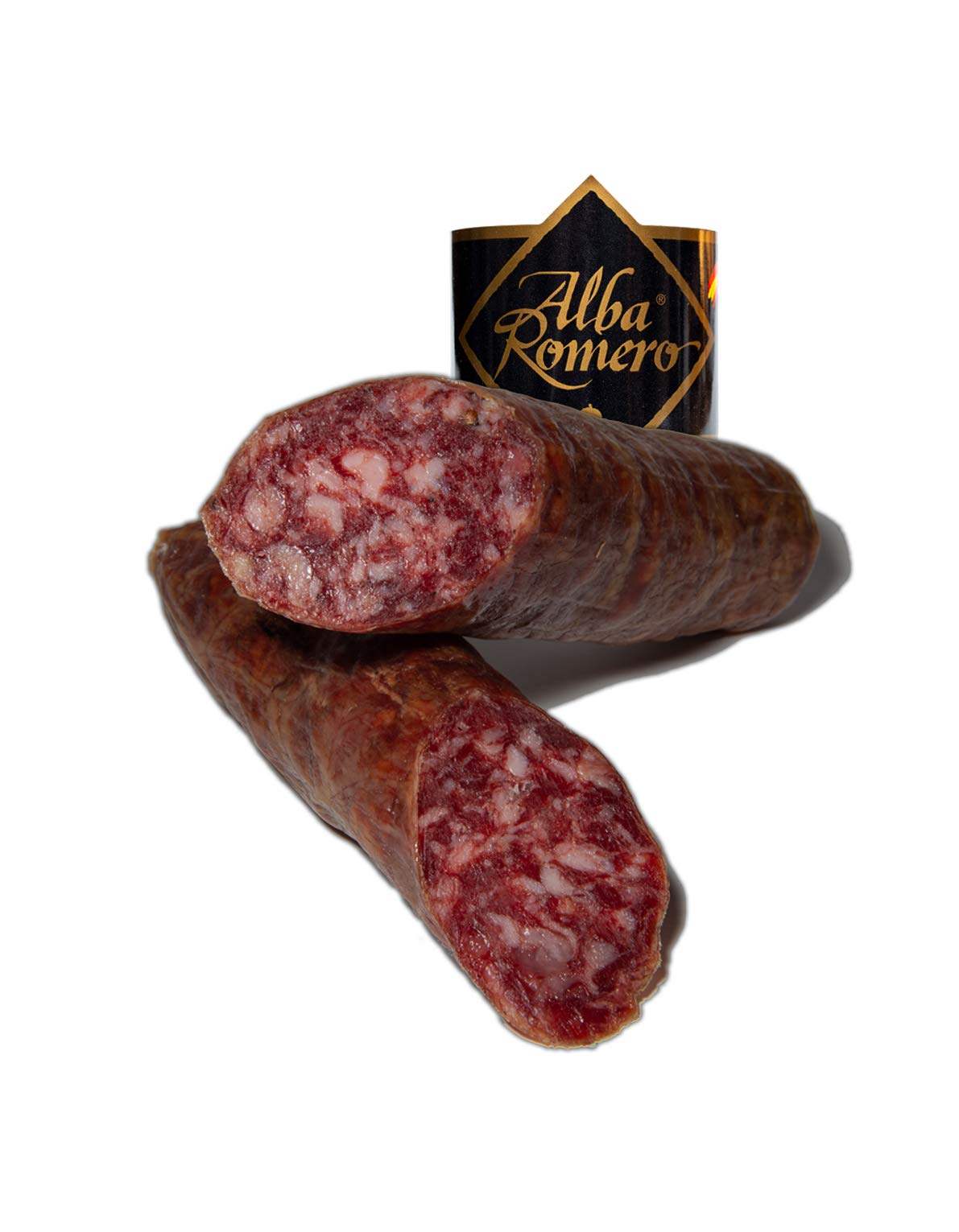 Salchichón Cular Ibérico ALBA ROMERO | Embutido curado y envasado al vacío | Pieza entera de peso aproximado de 1 KG