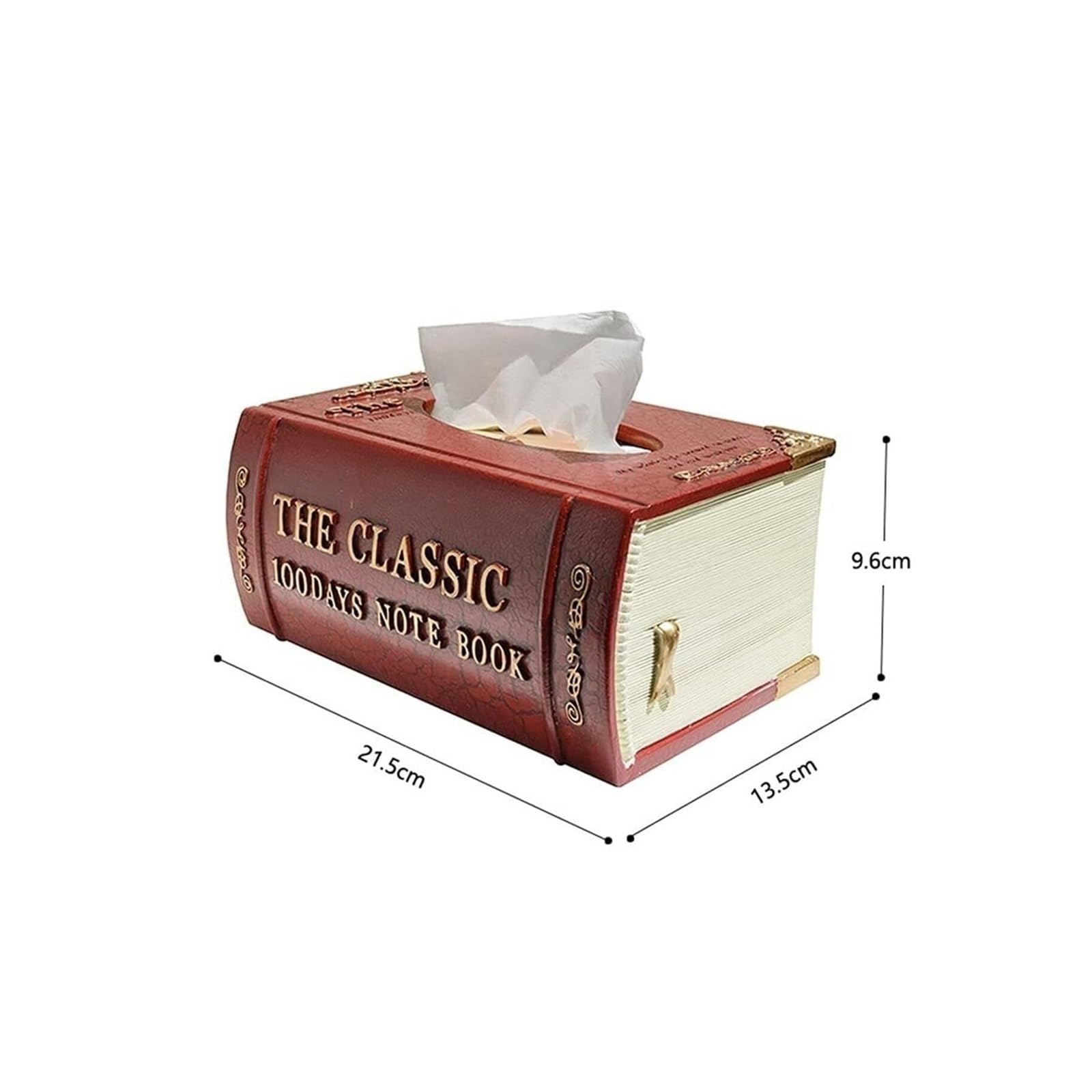 Taschentuchbox-Ständer Papierhandtuchspender, Retro-Bücher, Taschentuchboxen, Haushalt, Autobox Fürs Neue Zuhause(A)