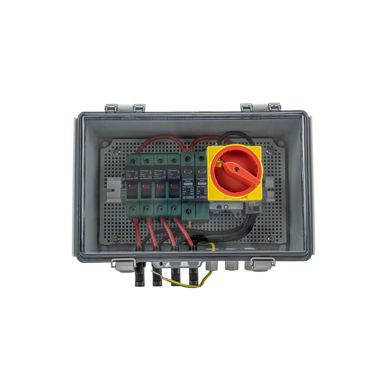 RWRAPS Esterno Impermeabile 4 String 4 Ingresso 1 Uscita 1000 V IP65 PV Protezione Contro Le Sovratensioni Solari Contro I Fulmini Interruttore di Isolamento DC Combinatore Box