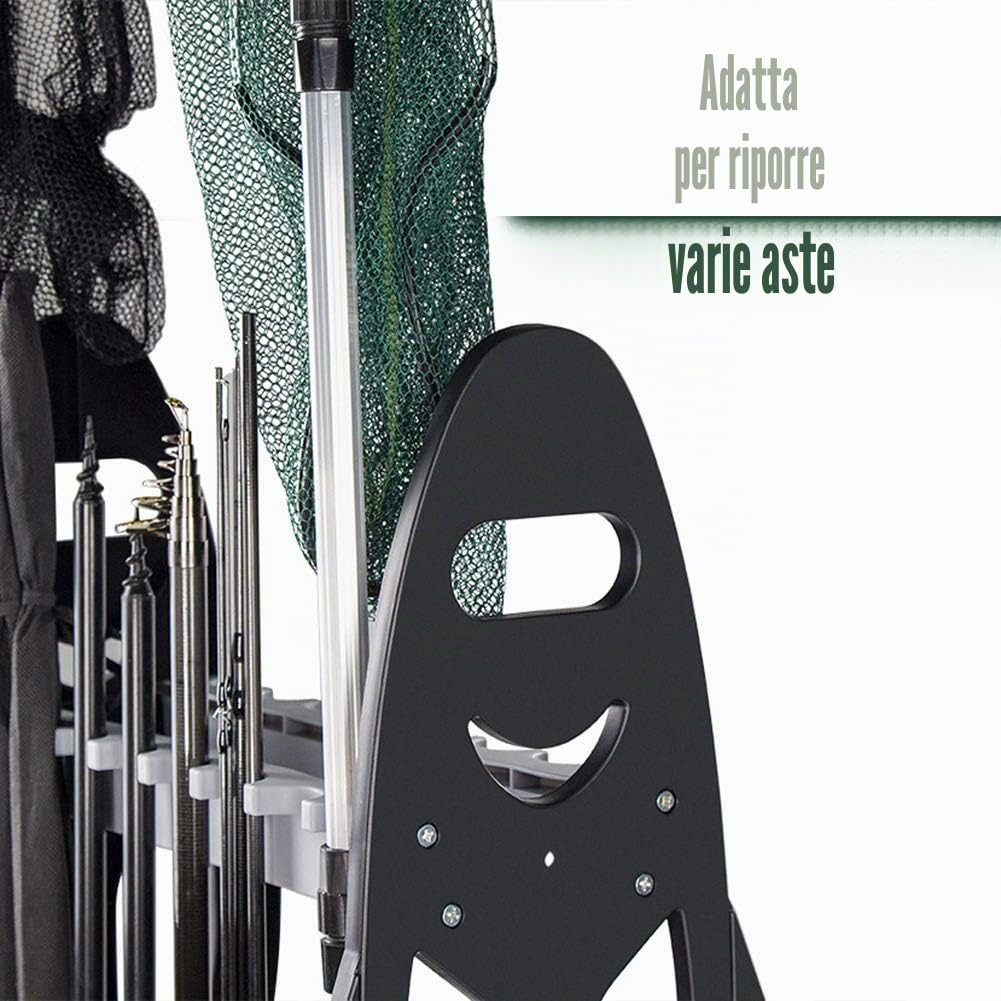 Croch Canna da Pesca Supporto per 16 canne da Pesca plastica Canna da Pesca canne da Pesca ripiano Rack