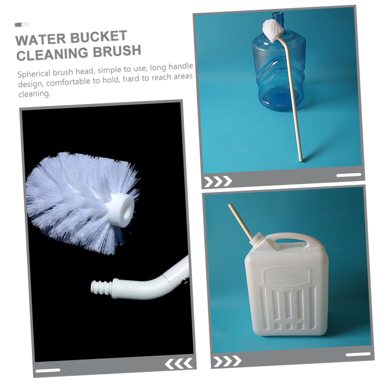 LIFKOME Gallon Water Bottle Cleaning Brush Long Handle Brush for Water Jug Bucket Cleaning