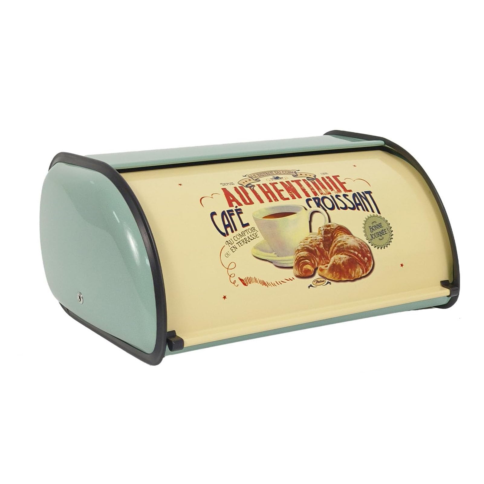 JFBLSD Metal Bread Box for Kitchen Countertop Storage Container Bin Large Capacity Dopamine Color for Freshly Baked Goods Including Cookies, Bagels, Muffins(Light Blue)