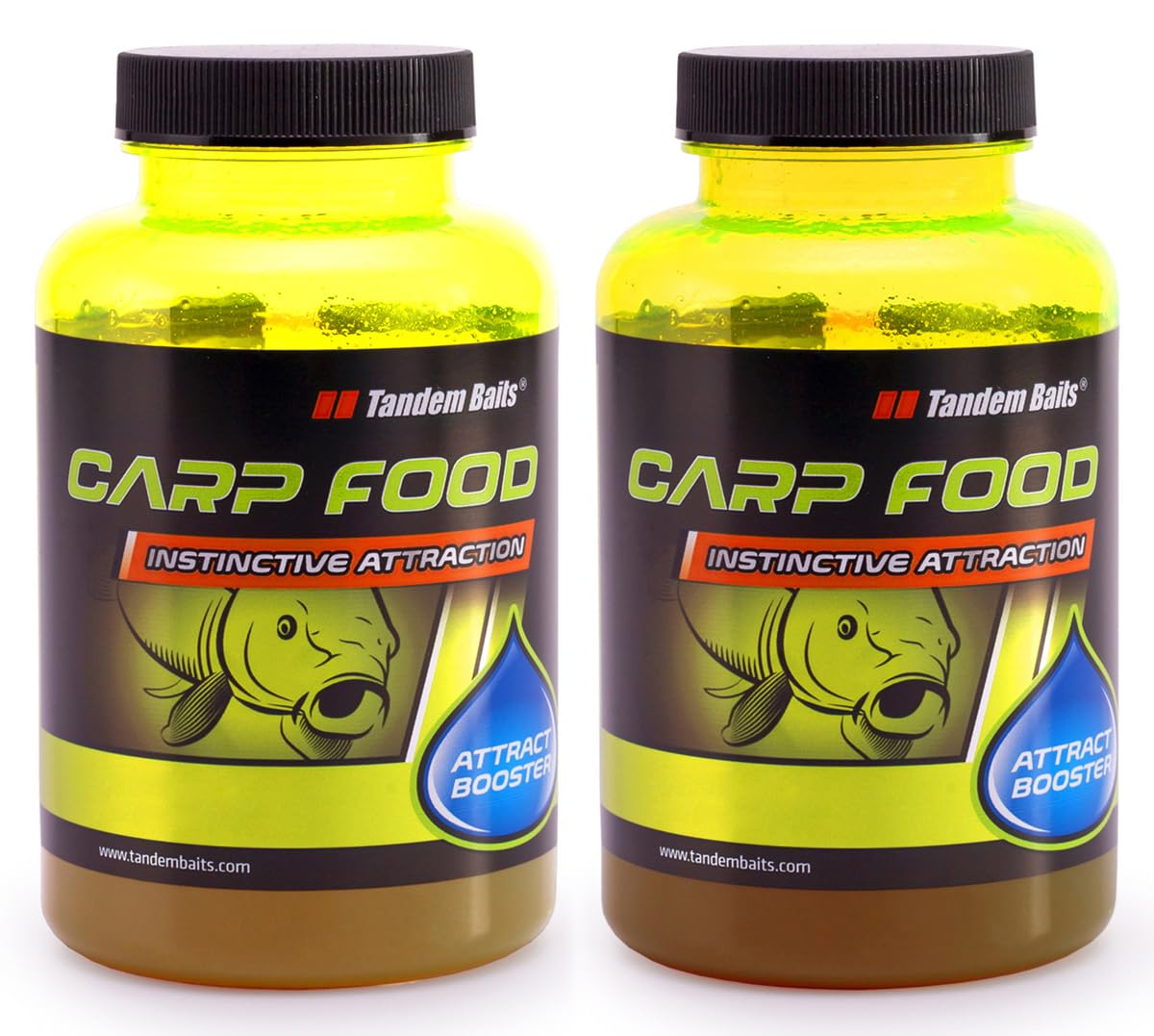 Tandem Baits 2 x Carp Food Attract Booster Mix No.1, Fish Attractors Carp Fishing Without Effort, Big Fish Bait, Carp Accessories for Professionals & Hobby Anglers 300 ml