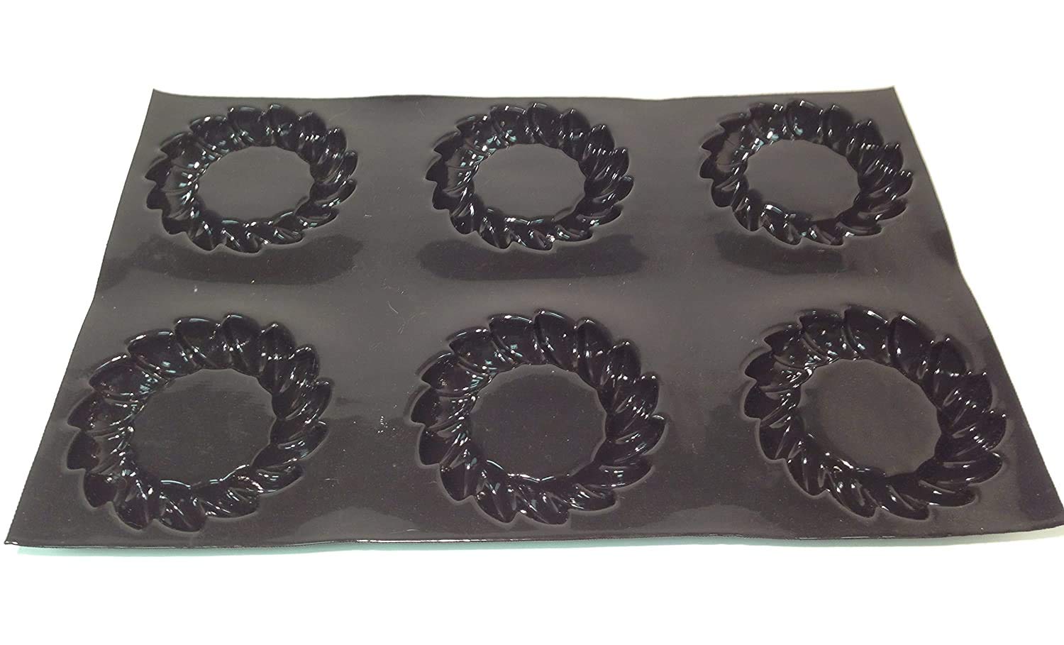 Sasa Demarle Flexipan - ST Honore Flexipan (1/2) - Black Modern Baking Mold - Baking Pan - Silicone, Fiberglass - Wedding, Valentine's Day, Christmas, Birthday - Pie - Oven Safe
