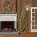 National Tree Company Pre-Lit Artificial Christmas Garland, Green, Crestwood Spruce, White Lights, Decorated with Glitter, Pinecones, Berry Clusters, Battery Operated, Christmas Collection, 9 Feet