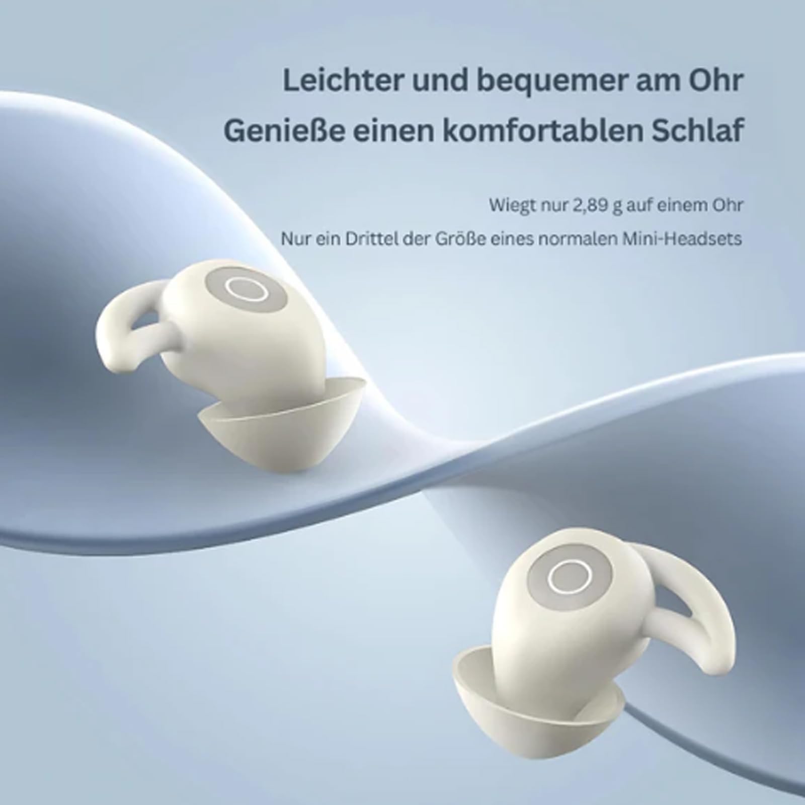 2026 Artevive Bluetooth Moto Earbuds, Mini Kopfhörer Bluetooth Unsichtbar mit ANC, Komfort in Ear Kopfhörer Bluetooths für Anti-Schnarchen, Schlaf, Bewegung, Reisen & Jeder Helm(Schwarz)