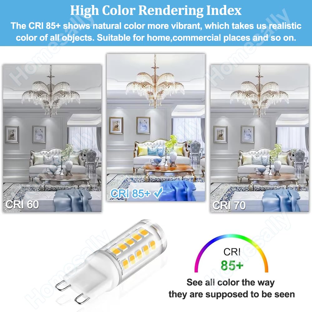 Warm white,10pcs,Lampadine LED G9 Luce Calda 3000K, G9 LED 9W Equivalente G9 90W Lampada Alogena, Angolo a fascio 360 °Non Dimmerabile, 900LM, AC220-240V, Risparmio energetico, Confezione da 10