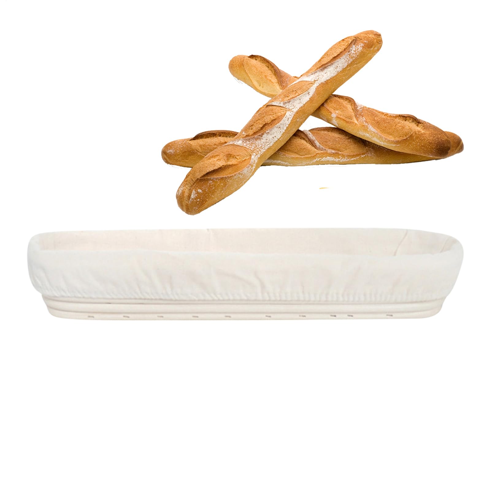 Cesta para hornear de masa con acabados naturales para panadería artesanal en casa