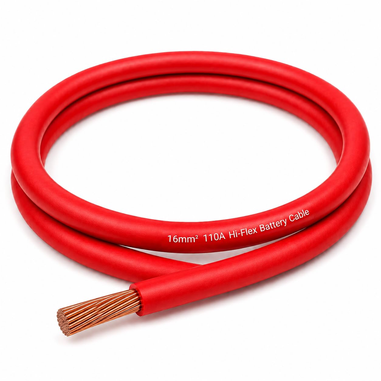 MKGT 110A Hi-Flex Battery Cable – 16mm2 5 Gauge Pure Copper Single Core PVC Welding Wire for 12V & 24V Automotive, Campervan, Solar, Inverter & Leisure Battery Systems (Red, 8 Meters)