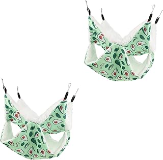 NOLITOY 2 Pçs Hamster Beliche Rede De Hamster Redes Para Hamster Balanço Cama De Cachorro Cama De Rede De Camada Dupla Caixa De Cachorrinho Animais De Estimação Tapete De Caixa Bonito