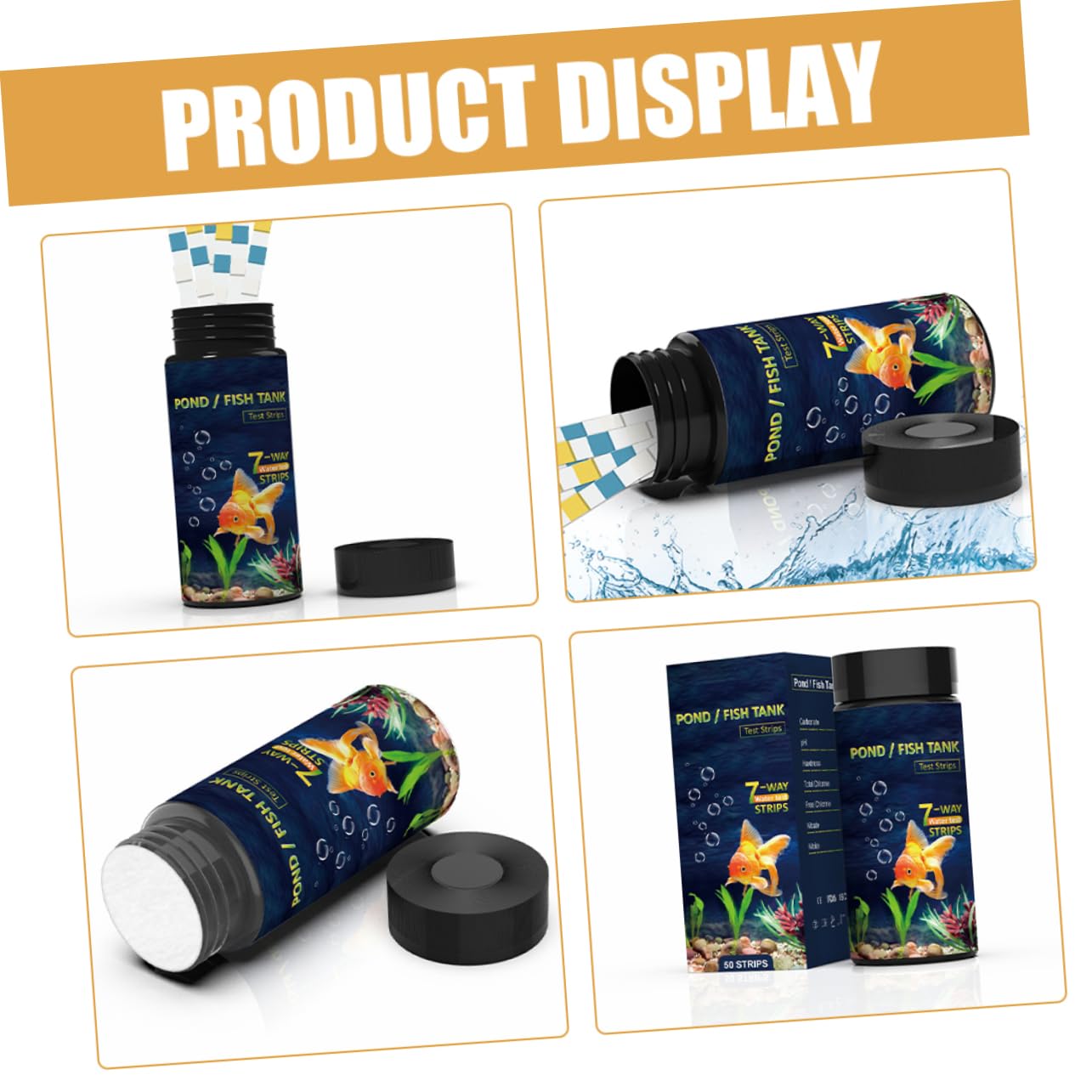 Gatuida 200pezzi Strisce Di Test Per Kit Multiplo Per Acquario Piscina e Laghetto Monitoraggio Ph e Durezza Test Per Potabile e Acquari Per Manutenzione Facile