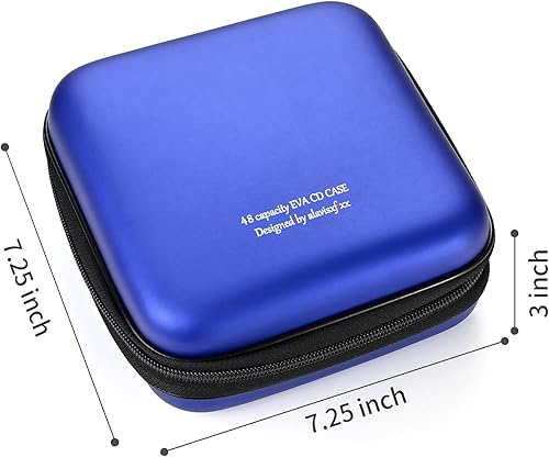 Miniatura 7 de Funda para DVD, capacidad de 48 unidades, EVA para CD, organizador de almacenamiento, portátil, protector de disco de DVD, cartera para automóvil