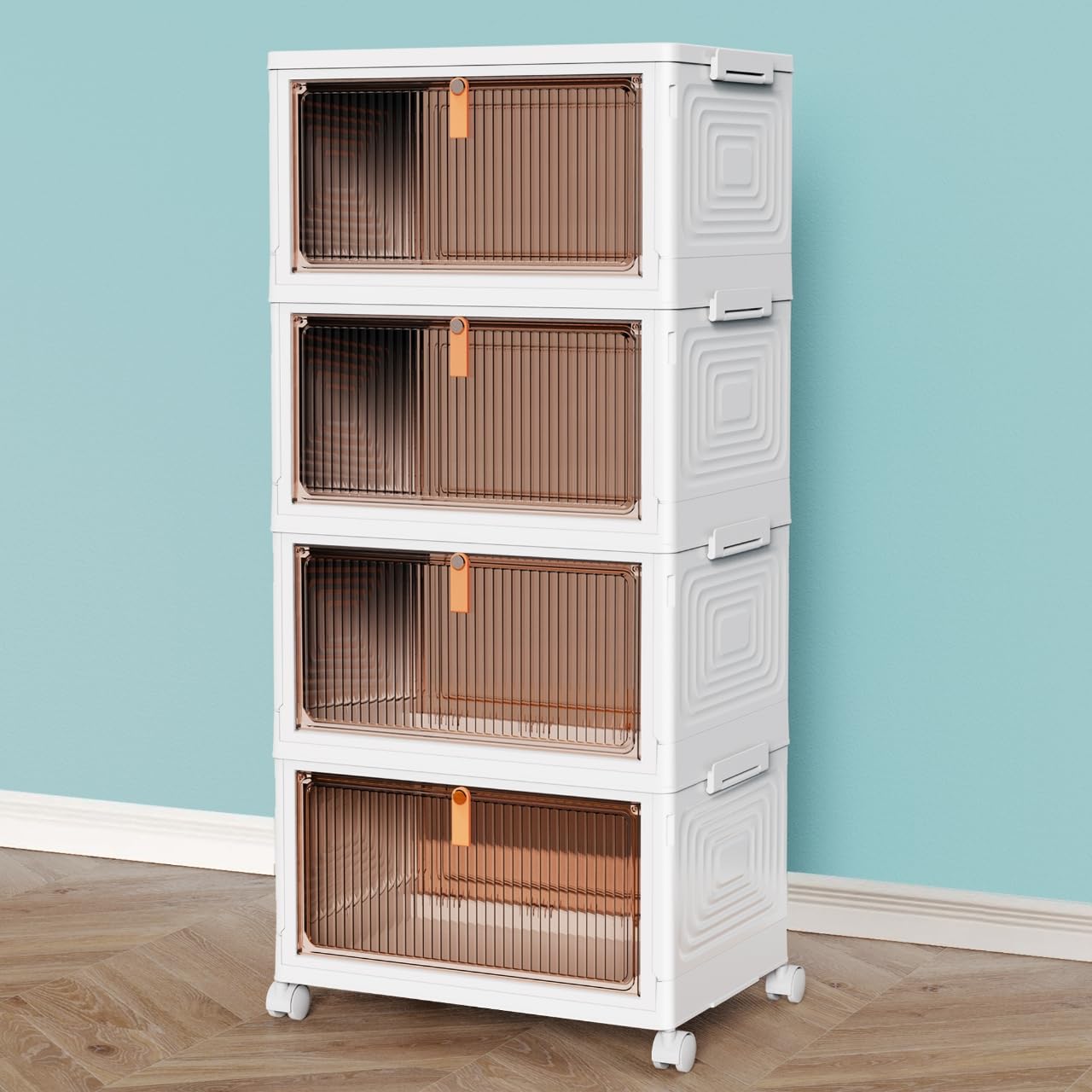 Amazon.com - CTSNSLH 4 Tier Plastic Storage Bins with Lid 23QT