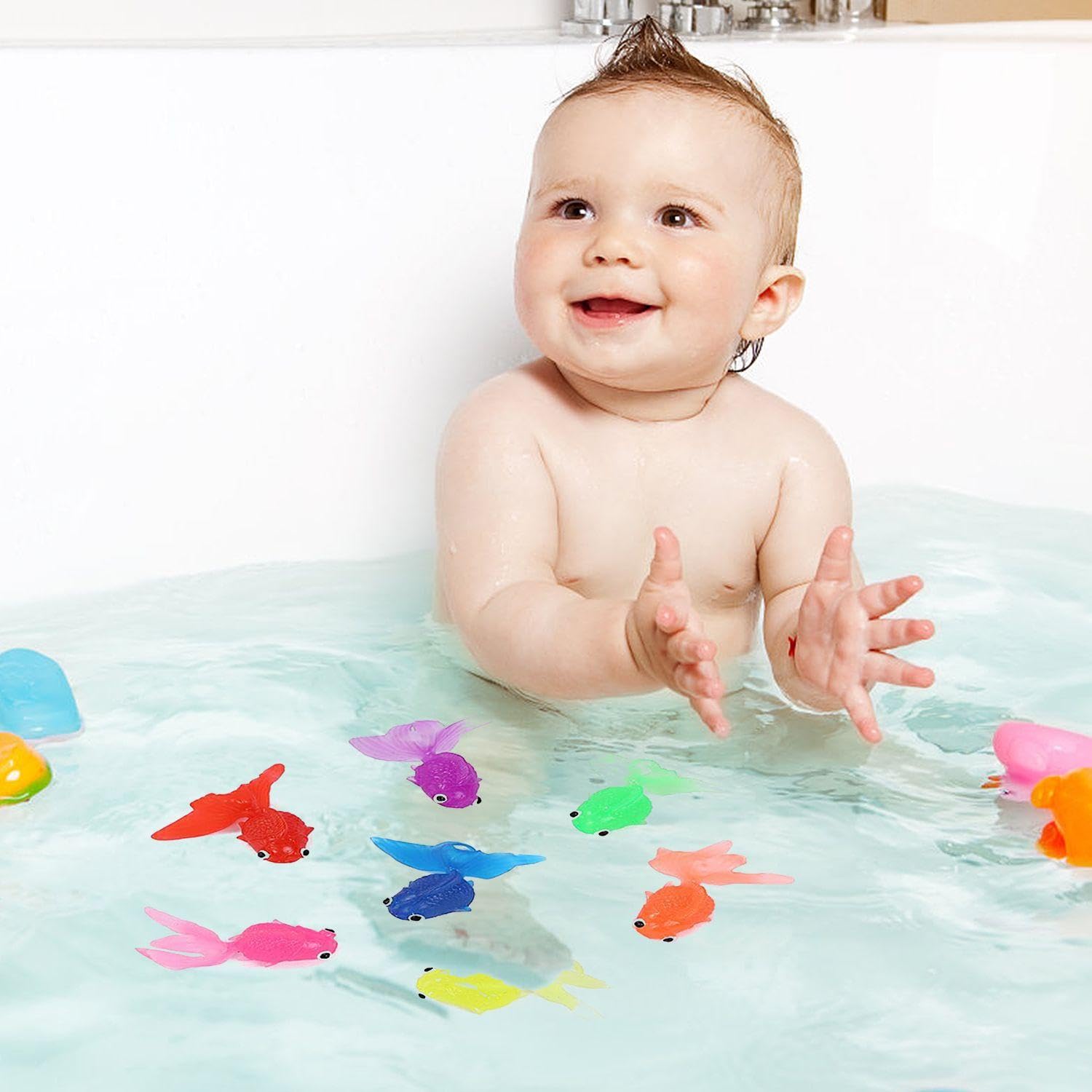 14 Pieces Of Soft Plastic Goldfish, Colorful Goldfish Toys, Floating Goldfish, Swimming Pool Toys, Simulated Goldfish Model - Image 4