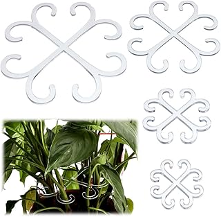 8pcs Plant Climbing Stem Supports 4 Size Flower Heart Shape Stabilizer G...